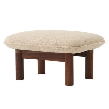 Audo Copenhagen Brasilia ottoman, walnut - Bouclé 02