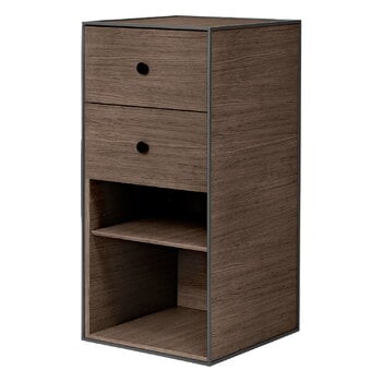 Audo Copenhagen Frame 70 with shelf, 2 drawers, smoked oak