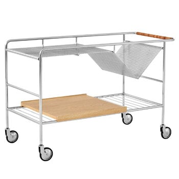 &Tradition Alima NDS1 trolley, chrome - lacquered oak