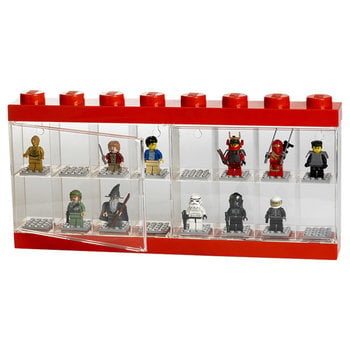 Room Copenhagen Lego Minifigure Display Case 16, red