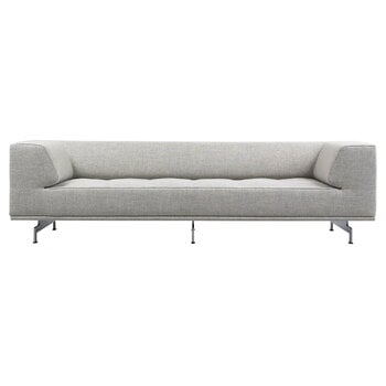 Fredericia Delphi 3-sits soffa, borstad aluminium - grå Bardal 220