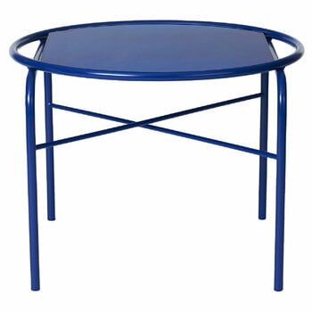 Warm Nordic Secant coffee table, round, cobalt blue