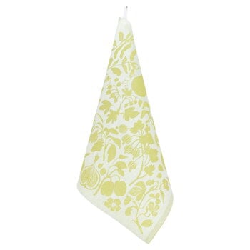 Serviettes de table, Serviette Puutarha, blanc - vert citron, Blanc