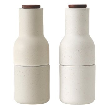 Audo Copenhagen Bottle Grinder 2 pièces, céramique, sable - noyer