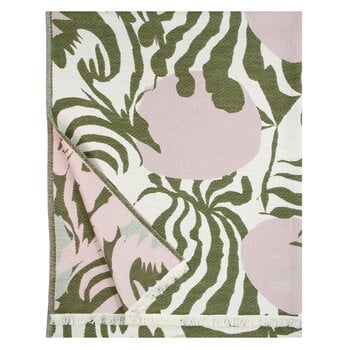 Couvertures, Plaid Kuutamo, 130 x 180 cm, olive - rose, Vert