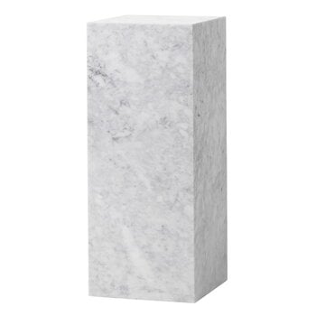 Audo Copenhagen Plinth Pedestal stand, white Carrara marble