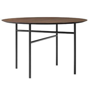 Audo Copenhagen Snaregade table, round, 120 cm, dark stained oak