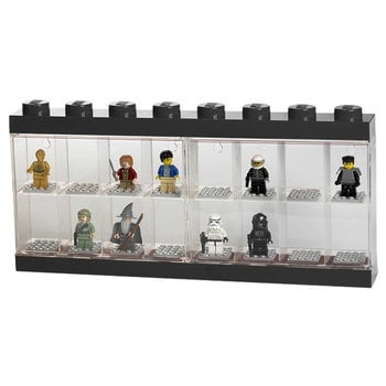 Room Copenhagen Lego Minifigure Display Case 16 vitriini, musta