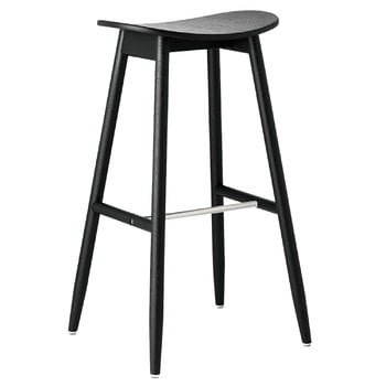 Massproductions Icha bar stool, 75 cm, black stained oak