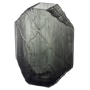 Iittala Kartta glass sculpture 240 x 320 mm, dark grey