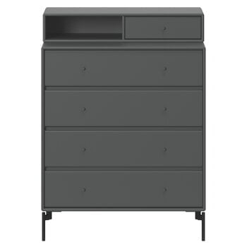 Montana Furniture Keep chest of drawers, black legs - 04 Antracite