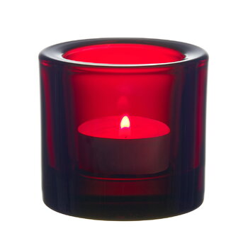 Iittala Kivi tealight candleholder, cranberry
