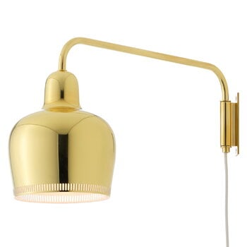 Wall lamps, Aalto wall lamp A330S "Golden Bell", brass, Gold