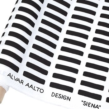 Artek Siena cotton fabric, 150 x 300 cm, white - black