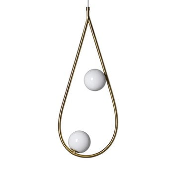 Lampade a sospensione, Lampada a sospensione Pearls 65, ottone, Oro