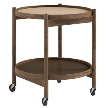 Kitchen carts & trolleys, Bølling tray table 50 cm, fumed oak - earth, Brown