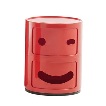 Kartell Componibili Smile storage unit 3, 2 modules, red