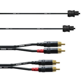 Cordial RCA/Toslink-Kabelsatz für Subwoofer, 3 m, schwarz