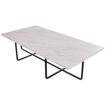 OX Denmarq Ninety table, large, white marble - black