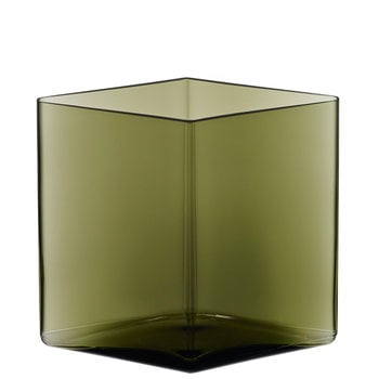 Iittala Ruutu Vase, 205 x 180 mm, grün