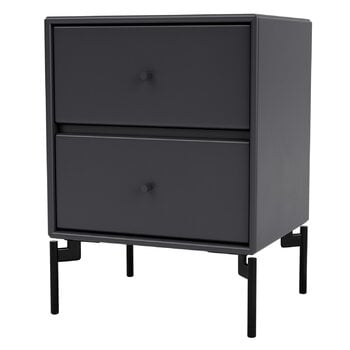 Montana Furniture Drift nightstand, black legs - 04 Antracite