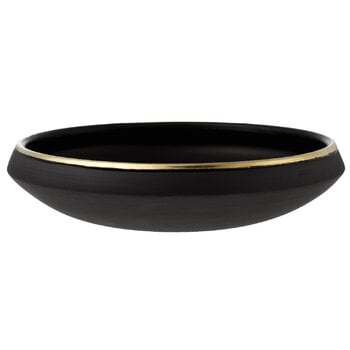 Vaidava Ceramics Bol peu profond Eclipse Gold 0,7 L, noir - doré