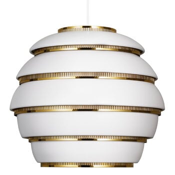 Pendellampor, Aalto pendellampa A331 ”Beehive”, vit - mässing, Vit