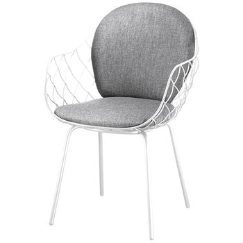 Magis Chaise Piña, structure en acier blanc, assise grise