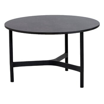 Cane-line Tavolino Twist, diametro 70 cm, grigio scuro - nero