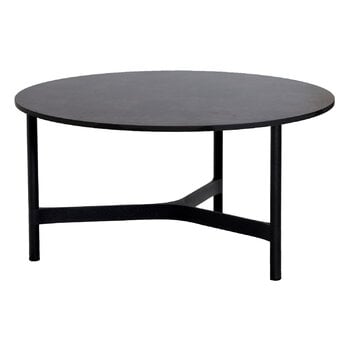Cane-line Tavolino Twist, diametro 90 cm, grigio scuro - nero