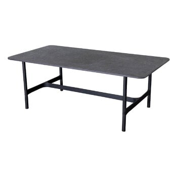 Cane-line Twist coffee table, 120 x 60 cm, lava grey - fossil black