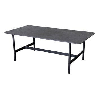 Cane-line Table basse Twist, 120 x 60 cm, lava grey - fossil black