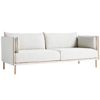 HAY Silhouette Sofa 3-Sitzer, Coda 100/Sense cognacfarben – Eiche ge