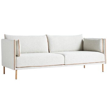 Sofas, Silhouette sofa 3-seater, Coda 100/Sense cognac - oiled oak, White