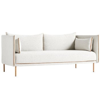 HAY Silhouette Sofa 2-Sitzer, Coda 100/Sense cognacfarben – Eiche ge