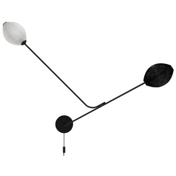 GUBI Lampada da parete Satellite, bianca e nera