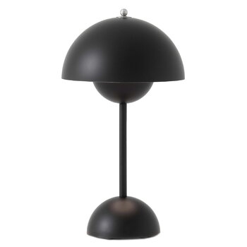&Tradition Flowerpot VP9 portable table lamp, matt black, USB