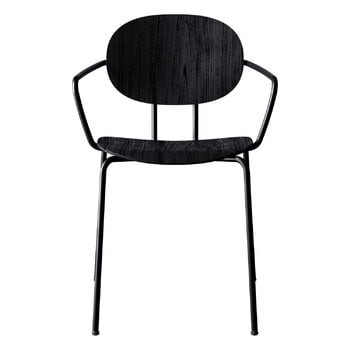 Sibast Piet Hein chair with armrest, black - black lacquered oak