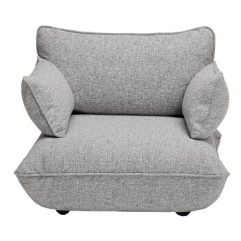 Armchairs & lounge chairs, Sumo Loveseat lounge chair, Mingle grid stone, Gray