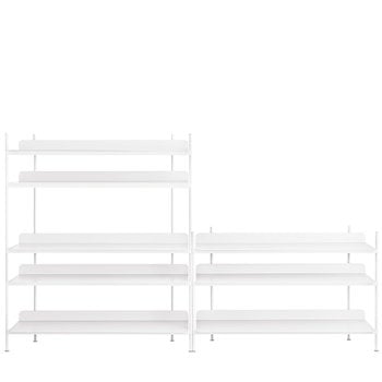 Shelving units, Compile shelf, Configuration 7, white, White