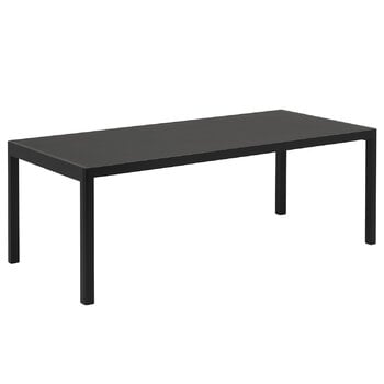 Muuto Workshop table, 200 x 92 cm, black - black linoleum, product image