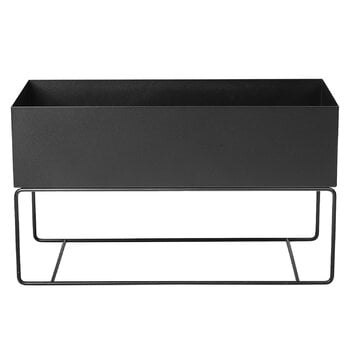 Supporti per vasi, Fioriera Plant Box, grande, nera, Nero