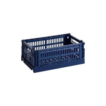 HAY Colour Crate, S, recycled plastic, dark blue
