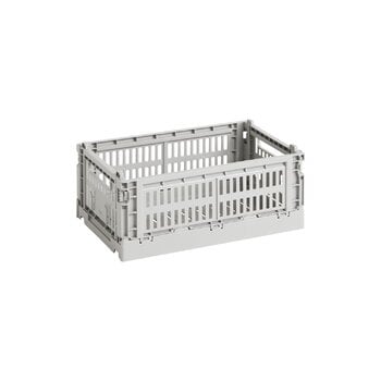 HAY Colour Crate, S, recycled plastic, light grey