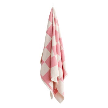 HAY Serviette de bain Check, rose