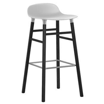 Normann Copenhagen Barhocker Form, 75 cm, weiß – Eiche schwarz