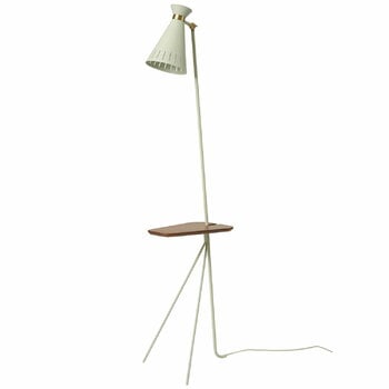Warm Nordic Cone floor lamp with table, warm white