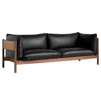 Sofas, Arbour Eco 3 Sitzer, Nevada 0500S – Nussbaum geölt/gewachst, Schwarz