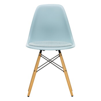 Vitra Eames DSW tuoli, ice grey - vaahtera - ice blue/ivory pehmuste