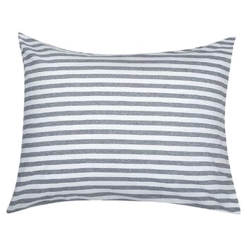 Marimekko Taie d'oreiller Tasaraita, gris/blanc